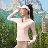 新しい UPF50+ 日焼け防止服、薄手、速乾性、通気性、抗 UV、アイスセンスの女性用フード付き日焼け止め服