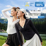 New UPF50+ sun protection clothing, thin, quick drying, breathable, anti-UV, ice sense women's hooded sunscreen clothing 