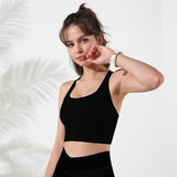 New color blocked yoga bra for women. Padded sports bra camisole style with thin section and sexy back 