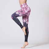 Yoga bottoms, leggings, print, high waist, contrasting, color scheme, quick drying, breathable, sweat absorbing, hip lift, unique design♪ Design sense, retro, cute, sexy, daily, S~XL